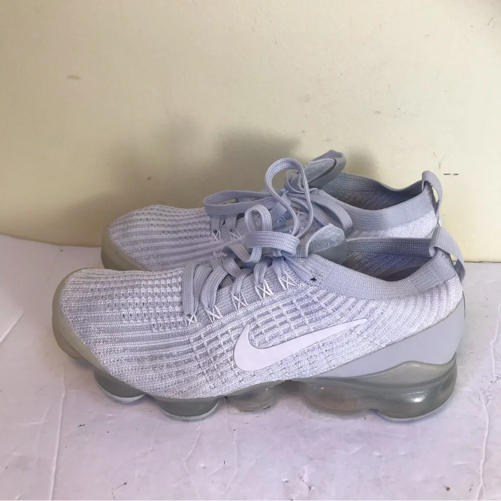 Nike Air VaporMax Flyknit 3 Pure Platinum Sneakers Running Shoes Lightweight W - Picture 3 of 16